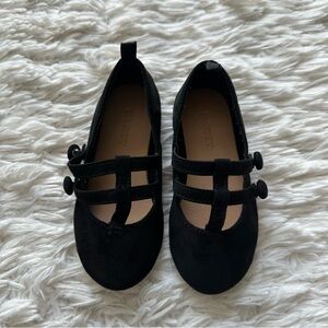 Old Navy Toddler Girls Faux Suede Double Strap Ballet Flats Size 8